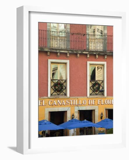 Restaurant Facade and Umbrellas, Guanajuato, Mexico-Nancy Rotenberg-Framed Photographic Print