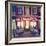 Restaurant Facade. Retro Style Vector Illustration-Doremi-Framed Art Print