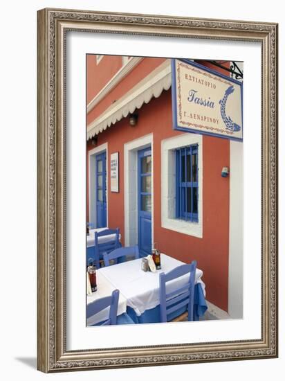 Restaurant, Fiskardo, Kefalonia, Greece-Peter Thompson-Framed Photographic Print