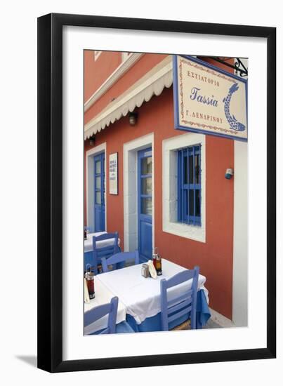 Restaurant, Fiskardo, Kefalonia, Greece-Peter Thompson-Framed Photographic Print