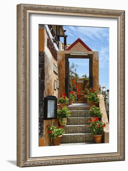 Restaurant in Greece I-Larry Malvin-Framed Photographic Print