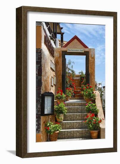 Restaurant in Greece I-Larry Malvin-Framed Photographic Print