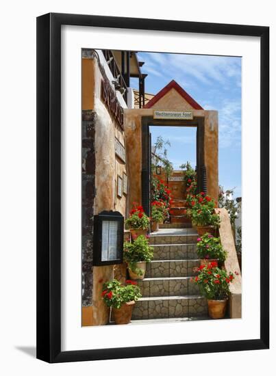 Restaurant in Greece I-Larry Malvin-Framed Photographic Print