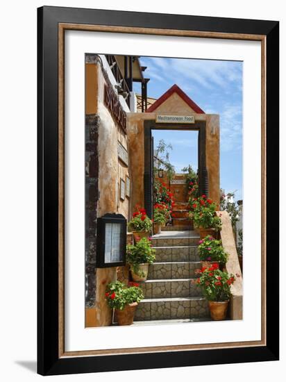 Restaurant in Greece I-Larry Malvin-Framed Photographic Print