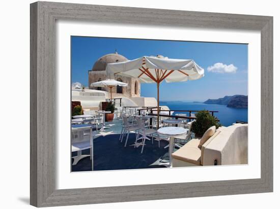 Restaurant in Greece II-Larry Malvin-Framed Photographic Print