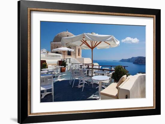 Restaurant in Greece II-Larry Malvin-Framed Photographic Print