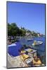 Restaurant in Symi Harbour, Symi, Dodecanese, Greek Islands, Greece, Europe-Neil Farrin-Mounted Photographic Print