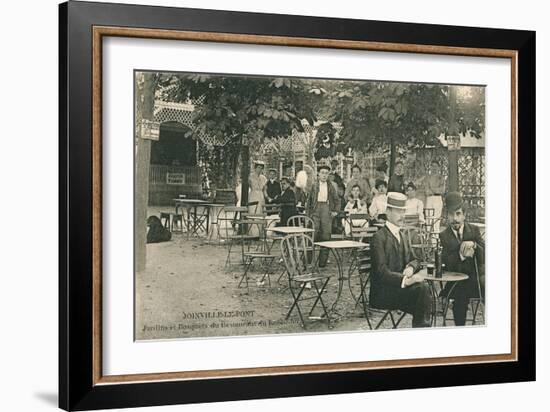 Restaurant, Joinville Le Pont, France-null-Framed Art Print