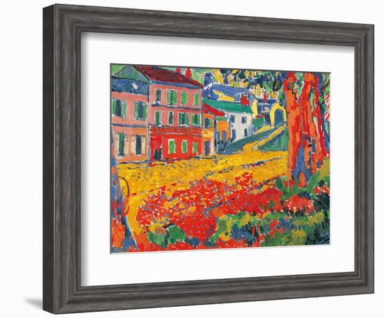 Restaurant La Machine at Bougival-Maurice De Vlaminck-Framed Art Print