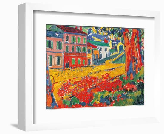 Restaurant La Machine at Bougival-Maurice De Vlaminck-Framed Art Print