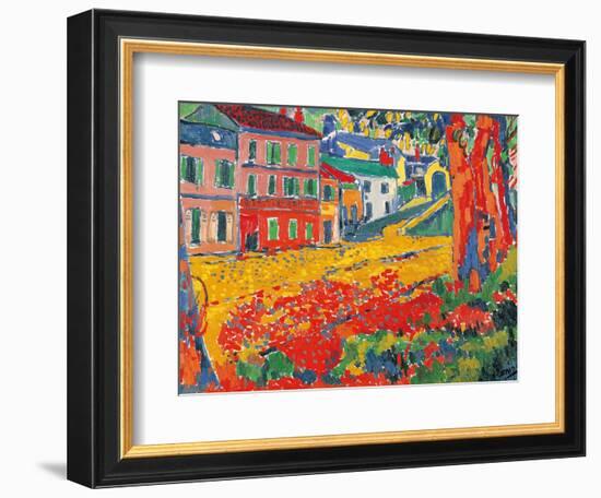 Restaurant La Machine at Bougival-Maurice De Vlaminck-Framed Art Print