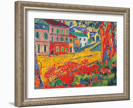 Restaurant La Machine at Bougival-Maurice De Vlaminck-Framed Art Print