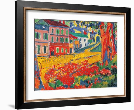 Restaurant La Machine at Bougival-Maurice De Vlaminck-Framed Art Print