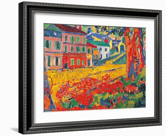 Restaurant La Machine at Bougival-Maurice De Vlaminck-Framed Art Print