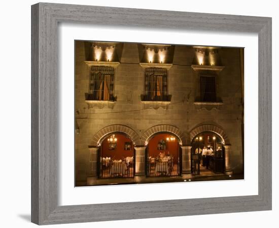 Restaurant near Main Square, San Miguel, Guanajuato State, Mexico-Julie Eggers-Framed Photographic Print