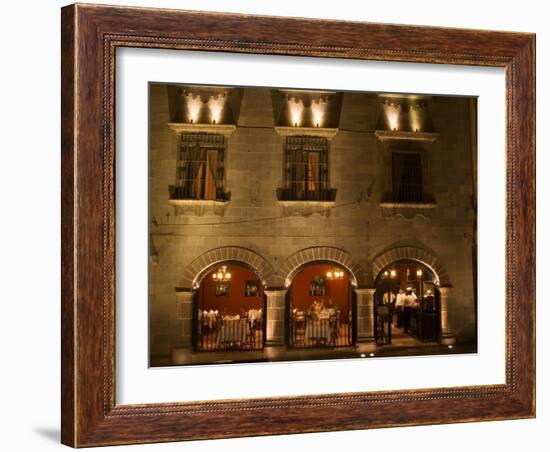 Restaurant near Main Square, San Miguel, Guanajuato State, Mexico-Julie Eggers-Framed Photographic Print