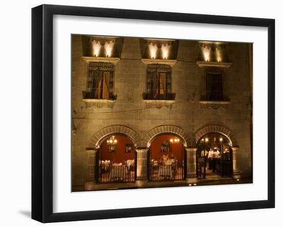 Restaurant near Main Square, San Miguel, Guanajuato State, Mexico-Julie Eggers-Framed Photographic Print