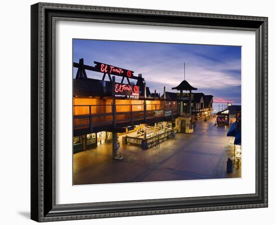 Restaurant on Pier, Redondo Beach, California, United States of America, North America-Richard Cummins-Framed Photographic Print