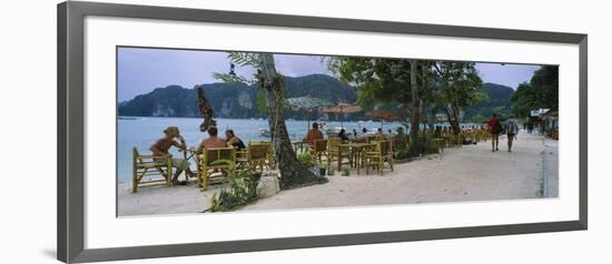 Restaurant on the Beach, Ko Phi Phi Don, Phi Phi Islands, Thailand-null-Framed Photographic Print