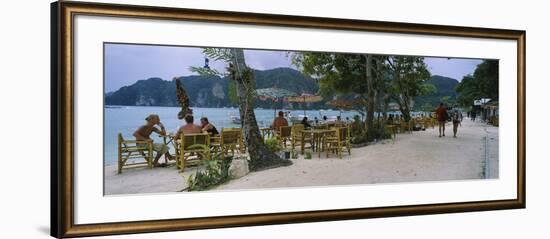 Restaurant on the Beach, Ko Phi Phi Don, Phi Phi Islands, Thailand-null-Framed Photographic Print