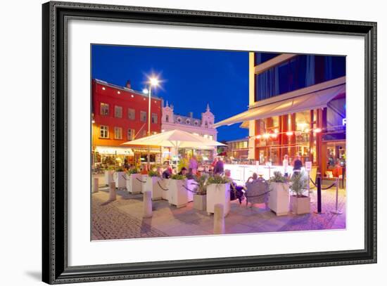 Restaurant on Vallgatan at Dusk, Gothenburg, Sweden, Scandinavia, Europe-Frank Fell-Framed Photographic Print