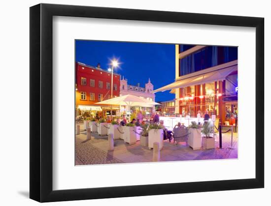 Restaurant on Vallgatan at Dusk, Gothenburg, Sweden, Scandinavia, Europe-Frank Fell-Framed Photographic Print