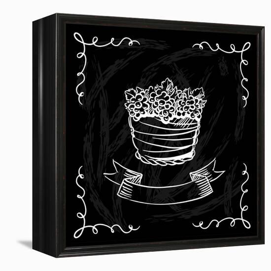 Restaurant or Bar Wine List on Chalkboard Background-incomible-Framed Stretched Canvas