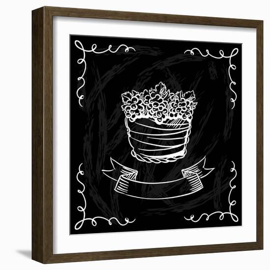 Restaurant or Bar Wine List on Chalkboard Background-incomible-Framed Art Print