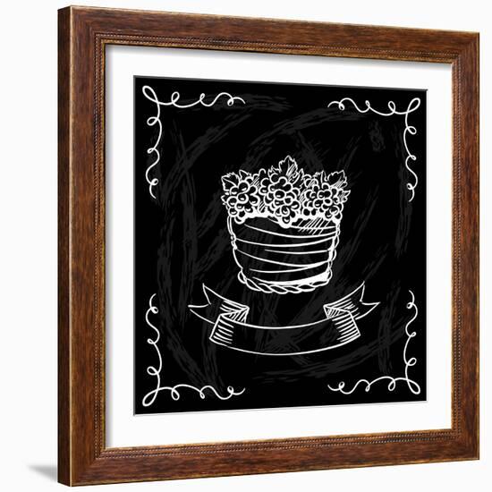 Restaurant or Bar Wine List on Chalkboard Background-incomible-Framed Art Print