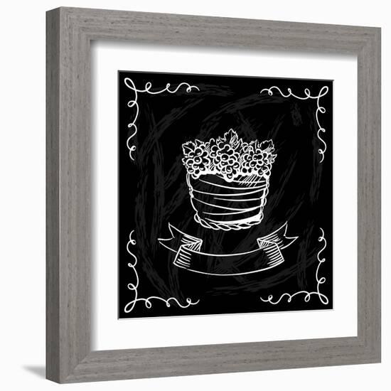 Restaurant or Bar Wine List on Chalkboard Background-incomible-Framed Art Print