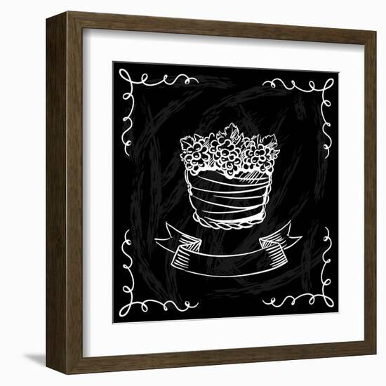 Restaurant or Bar Wine List on Chalkboard Background-incomible-Framed Art Print