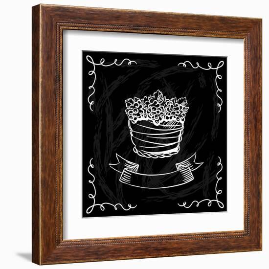 Restaurant or Bar Wine List on Chalkboard Background-incomible-Framed Art Print