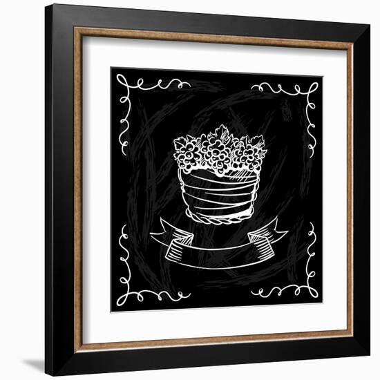 Restaurant or Bar Wine List on Chalkboard Background-incomible-Framed Art Print