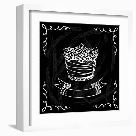 Restaurant or Bar Wine List on Chalkboard Background-incomible-Framed Art Print