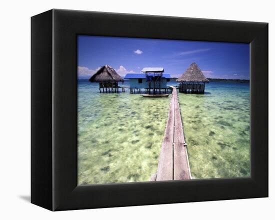 Restaurant Over the Water, Bocas del Toro Islands, Panama-Art Wolfe-Framed Premier Image Canvas