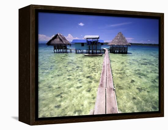 Restaurant Over the Water, Bocas del Toro Islands, Panama-Art Wolfe-Framed Premier Image Canvas