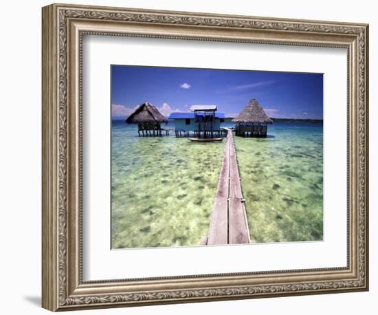 Restaurant Over the Water, Bocas del Toro Islands, Panama-Art Wolfe-Framed Photographic Print