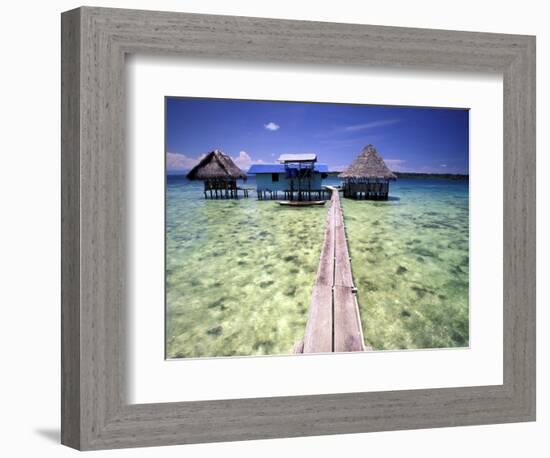 Restaurant Over the Water, Bocas del Toro Islands, Panama-Art Wolfe-Framed Photographic Print