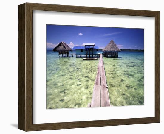 Restaurant Over the Water, Bocas del Toro Islands, Panama-Art Wolfe-Framed Photographic Print