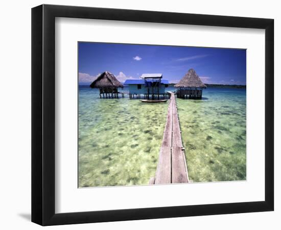 Restaurant Over the Water, Bocas del Toro Islands, Panama-Art Wolfe-Framed Photographic Print