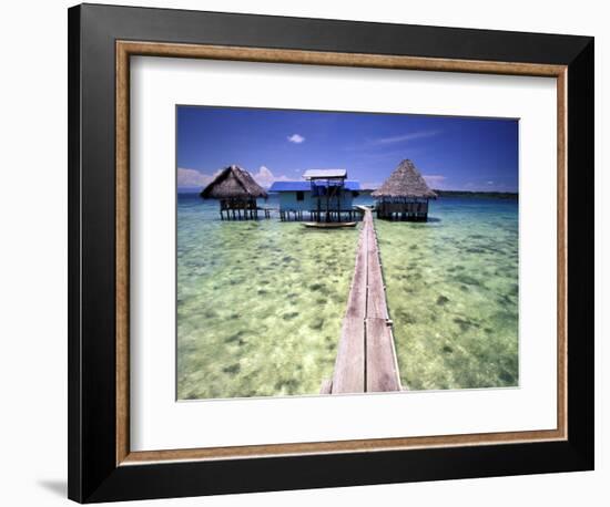 Restaurant Over the Water, Bocas del Toro Islands, Panama-Art Wolfe-Framed Photographic Print