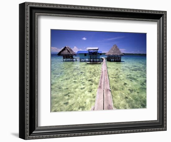 Restaurant Over the Water, Bocas del Toro Islands, Panama-Art Wolfe-Framed Photographic Print