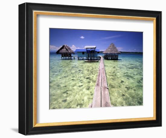 Restaurant Over the Water, Bocas del Toro Islands, Panama-Art Wolfe-Framed Photographic Print