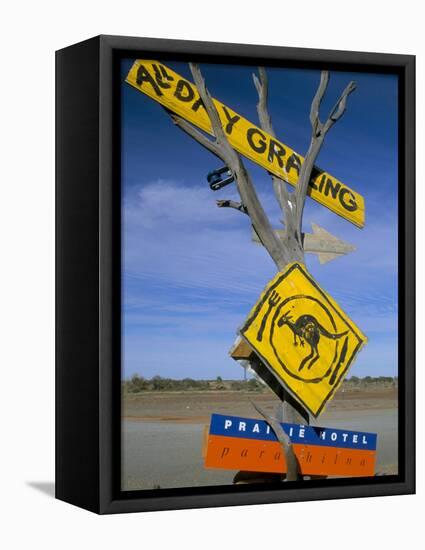 Restaurant Sign for Feral Food, Outback, South Australia, Australia-Steve & Ann Toon-Framed Premier Image Canvas