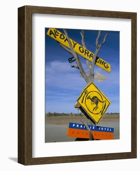 Restaurant Sign for Feral Food, Outback, South Australia, Australia-Steve & Ann Toon-Framed Photographic Print