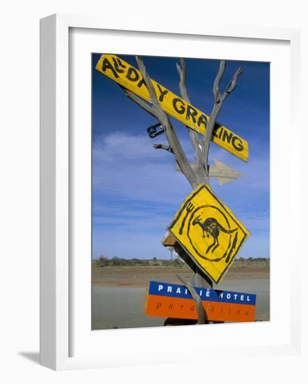 Restaurant Sign for Feral Food, Outback, South Australia, Australia-Steve & Ann Toon-Framed Photographic Print