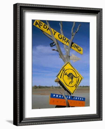 Restaurant Sign for Feral Food, Outback, South Australia, Australia-Steve & Ann Toon-Framed Photographic Print