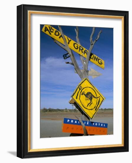 Restaurant Sign for Feral Food, Outback, South Australia, Australia-Steve & Ann Toon-Framed Photographic Print