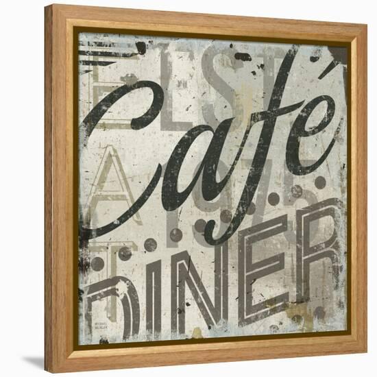 Restaurant Sign II-Michael Mullan-Framed Stretched Canvas