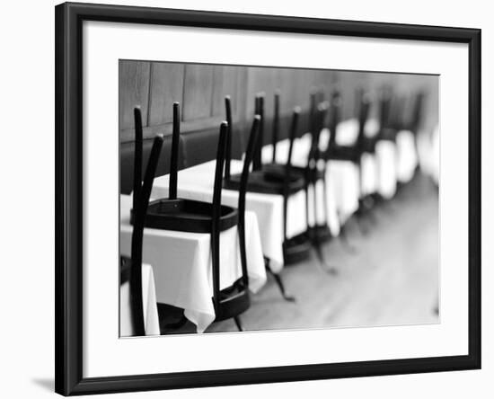 Restaurant Tables in Berne, Switzerland-Walter Bibikow-Framed Photographic Print